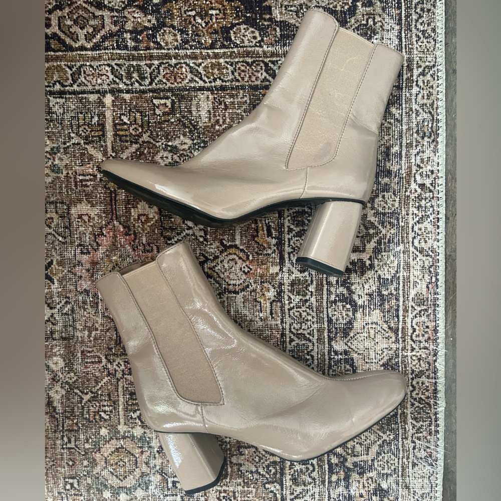 Zara heeled Boots / booties, brown/taupe